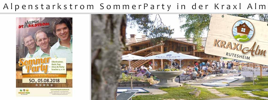 Alpenstarkstrom SommerParty in der Kraxl Alm